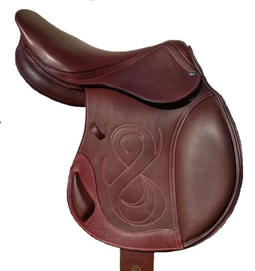 Selle mono quartier doublée veau Luxess fabriquée en Charente par votre artisan sellier Abélis Sellier